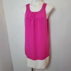 Oleg Cassini Sleeveless Colorblock Pink / White Dress 8